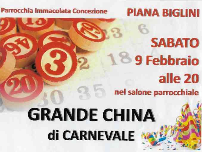 Un tombola a Piana Biglini, aspettando il Carnevale