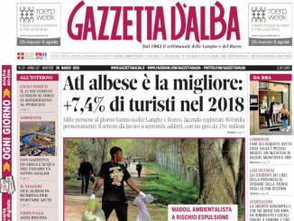 La copertina di Gazzetta d'Alba in edicola martedì 26 marzo