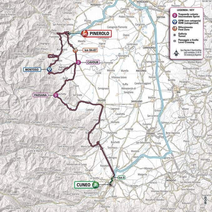 Giro d’Italia da Cuneo a Pinerolo: le strade interessate verranno chiuse due ore prima del passaggio di giovedì 23 maggio 1