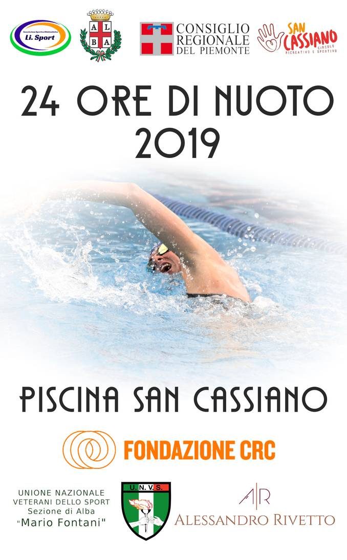 Sabato 29 a San Cassiano torna la 24 ore di nuoto