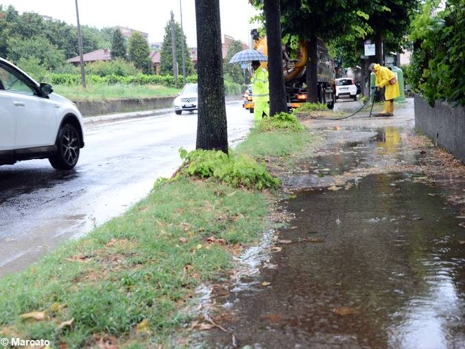 Più di 50 mm di pioggia in poche ore, allagamenti ad Alba e nell'albese