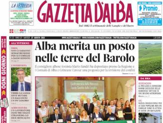 La copertina di Gazzetta d'Alba in edicola martedì 27 agosto