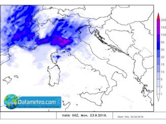 Meteo: nel weekend forte perturbazione autunnale in arrivo