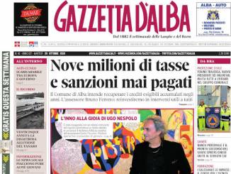 La copertina di Gazzetta d’Alba in edicola martedì 29 ottobre