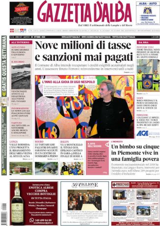 La copertina di Gazzetta d’Alba in edicola martedì 29 ottobre