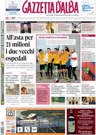 La copertina di Gazzetta d’Alba in edicola martedì 5 novembre