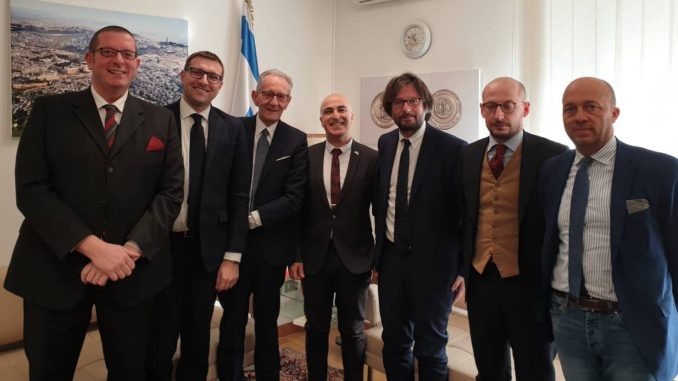 Incontro a Roma dell’ambasciatore d'Israele Dror Eydar  con il professor Beppe Ghisolfi
