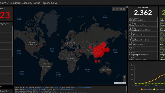 Coronavirus, ecco la mappa online per seguire in tempo reale la diffusione dell'epidemia