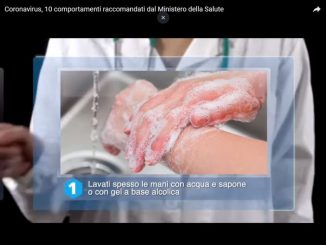 Coronavirus, comportamenti consigliati: il decalogo del Ministero della salute è in un video