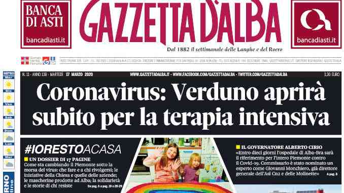 La copertina di Gazzetta d’Alba in edicola martedì 17 marzo