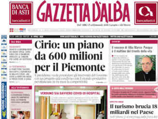 La copertina di Gazzetta d’Alba in edicola sabato 11 aprile