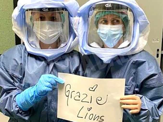 Dai Lions italiani quasi 5 milioni di euro per battere il coronavirus