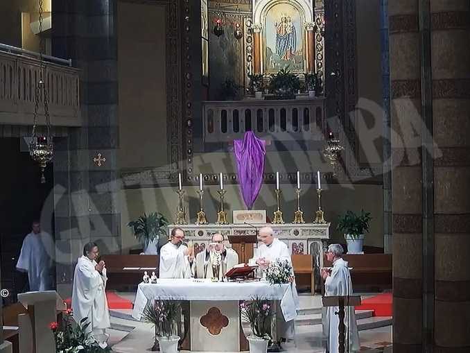 Messa del Giovedì santo al santuario della Moretta