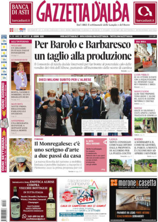 La copertina di Gazzetta d’Alba in edicola martedì 16 giugno