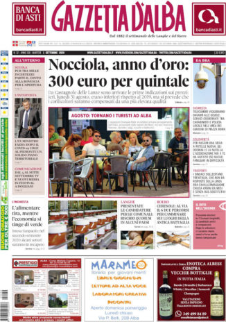 La copertina di Gazzetta d’Alba in edicola martedì 1° settembre