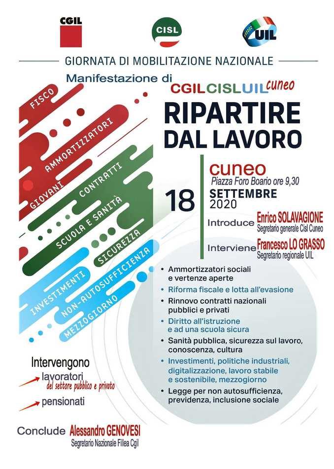 Venerdì 18 giornata di mobilitazione nazionale per il lavoro