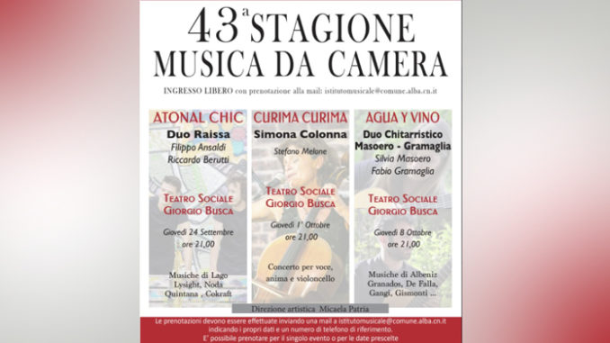 43&ordf; Stagione di Musica da Camera