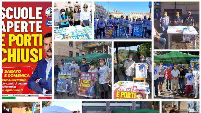 Migliaia di firme in Granda a sostegno di Salvini e contro Azzolina