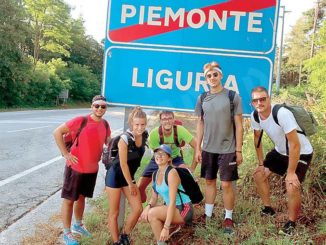 110 chilometri a piedi in due giorni da Montà alla Liguria
