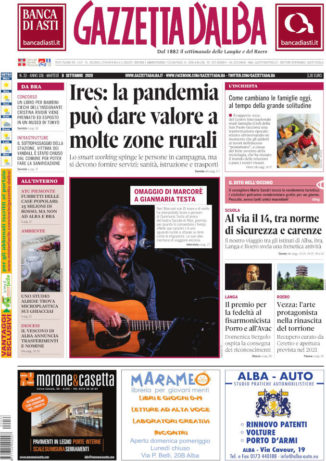 La copertina di Gazzetta d’Alba in edicola martedì 8 settembre