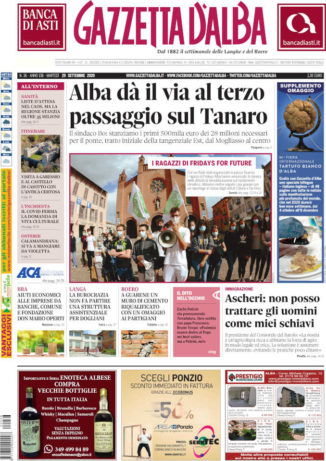 La copertina di Gazzetta d’Alba in edicola martedì 29 settembre 1