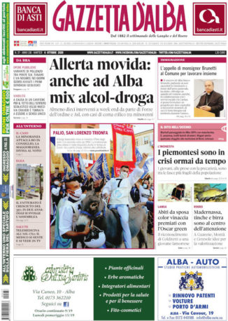 La copertina di Gazzetta d’Alba in edicola martedì 6 ottobre