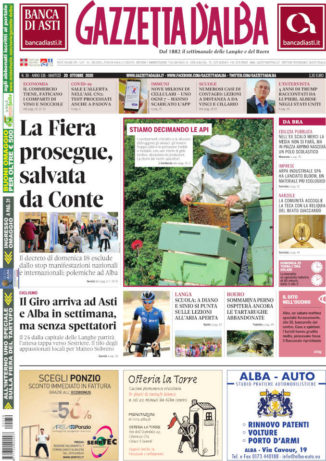 La copertina di Gazzetta d’Alba in edicola martedì 20 ottobre