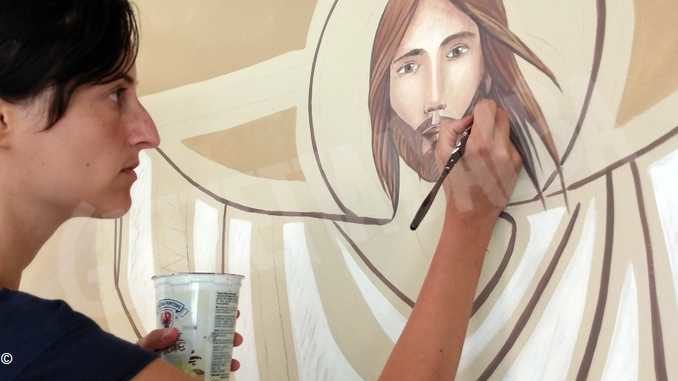 Silvia Allocco tra arte e fede, l’artista braidese che dipinge le chiese 1