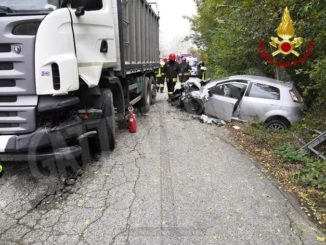 Auto contro camion a Villafalletto: ferito uno dei conducenti