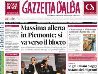 La copertina di Gazzetta d’Alba in edicola martedì 3 novembre