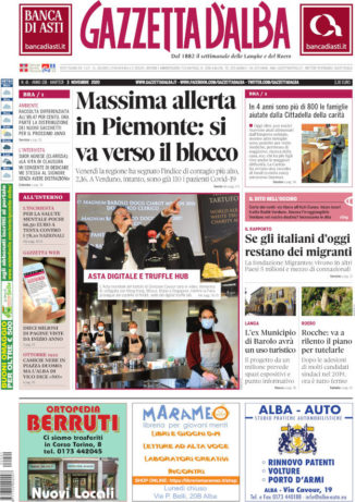 La copertina di Gazzetta d’Alba in edicola martedì 3 novembre