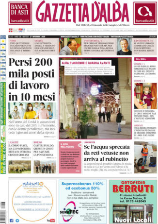 La copertina di Gazzetta d’Alba in edicola martedì 17 novembre