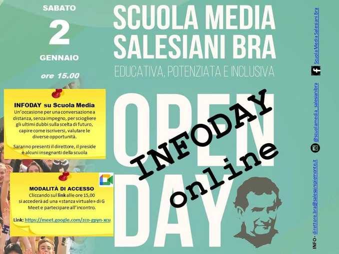 Sabato 2 gennaio il terzo open day online della scuola salesiana braidese