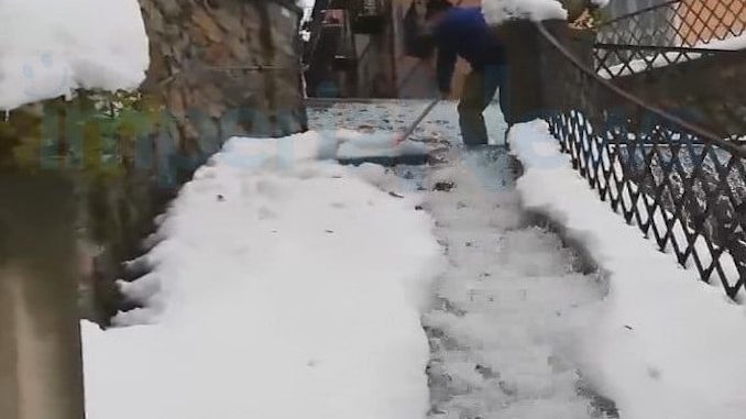 L&rsquo;antico sistema di Ormea per togliere la neve dal centro cittadino