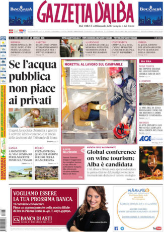 La copertina di Gazzetta d’Alba in edicola martedì 26 gennaio