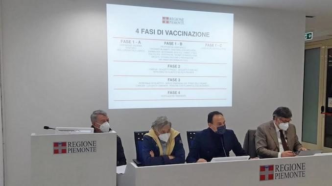 In Piemonte la campagna vaccinale si svolgerà in quattro fasi