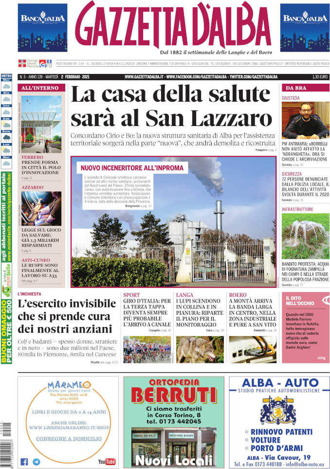 Le notizie principali del numero in edicola dal 2 febbraio