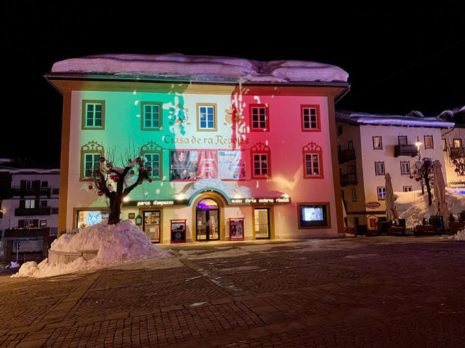 Proietta di Avigliana illumina Cortina per i mondiali 2021 di sci alpino  (FOTOGALLERY) 2