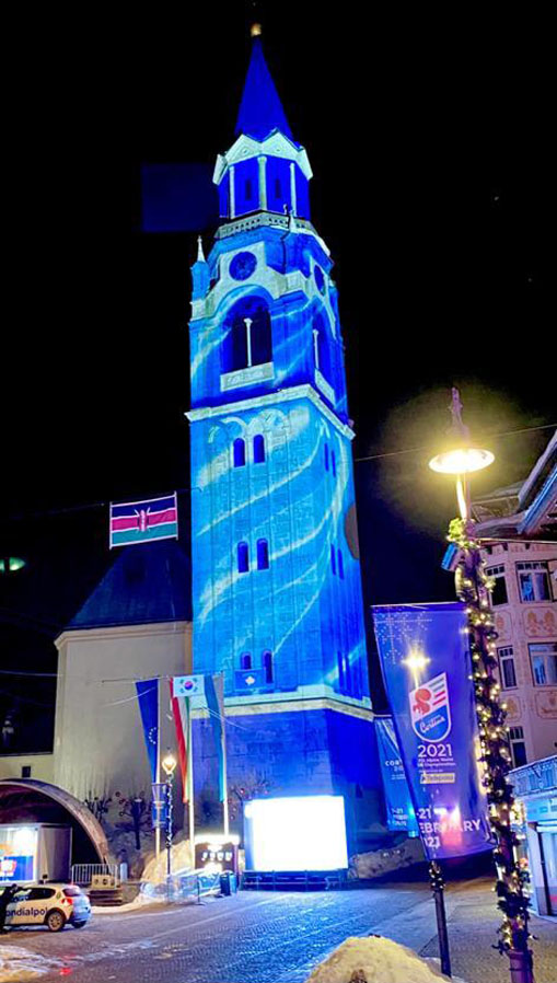 Proietta di Avigliana illumina Cortina per i mondiali 2021 di sci alpino  (FOTOGALLERY) 7