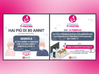 Campagna di vaccinazione anti-Covid-19 del Piemonte: dal 15 febbraio le adesioni di ultra 80enni e personale scolastico e universitario
