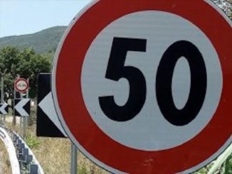 Limite di velocità tra la stazione di Carrù e il sottopasso verso Farigliano