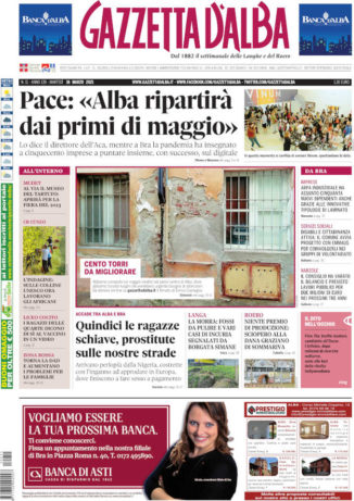 La copertina di Gazzetta d’Alba in edicola martedì 16 marzo