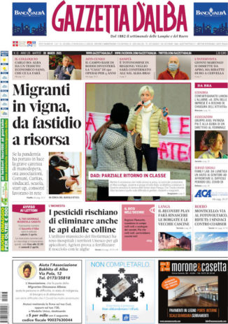 La copertina di Gazzetta d’Alba in edicola martedì 30 marzo