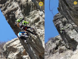 Recuperato escursionista illeso, su uno strapiombo della strada Ferrata di Pont Canavese