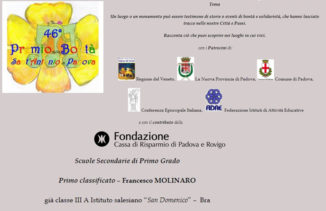 Sabato 24 aprile premiato il giovane Francesco Molinaro presso la Casa Natale del Santo Cottolengo 1