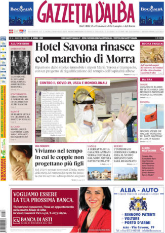 La copertina di Gazzetta d’Alba in edicola sabato 3 aprile