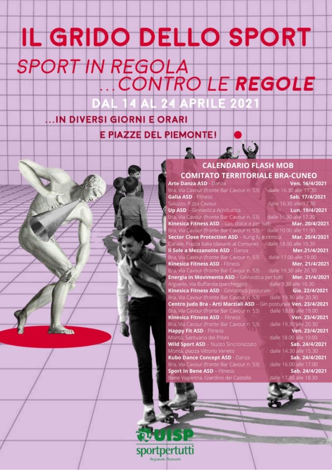 A Bra, venerdì 16 aprile, il flashmob per lo sport