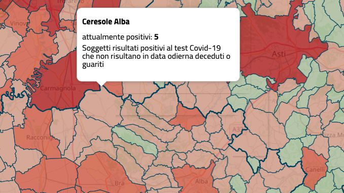 Coronavirus: a Ceresole d'Alba i contagi scendono a cinque