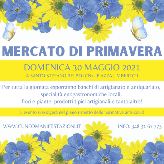 A Santo Stefano Belbo domenica ci sarà il mercato di primavera