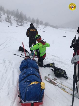 Sestriere: complicato recupero di uno scialpinista presso il passo di San Giacomo nel Vallone del Chisonetto 1